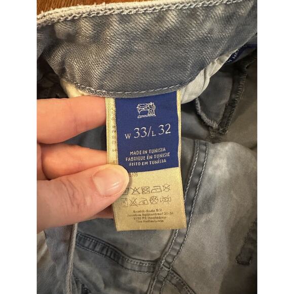 Scotch & Soda Jeans Mens Size 33x32 Skim Denim Light Wash Straight - Picture 12 of 13
